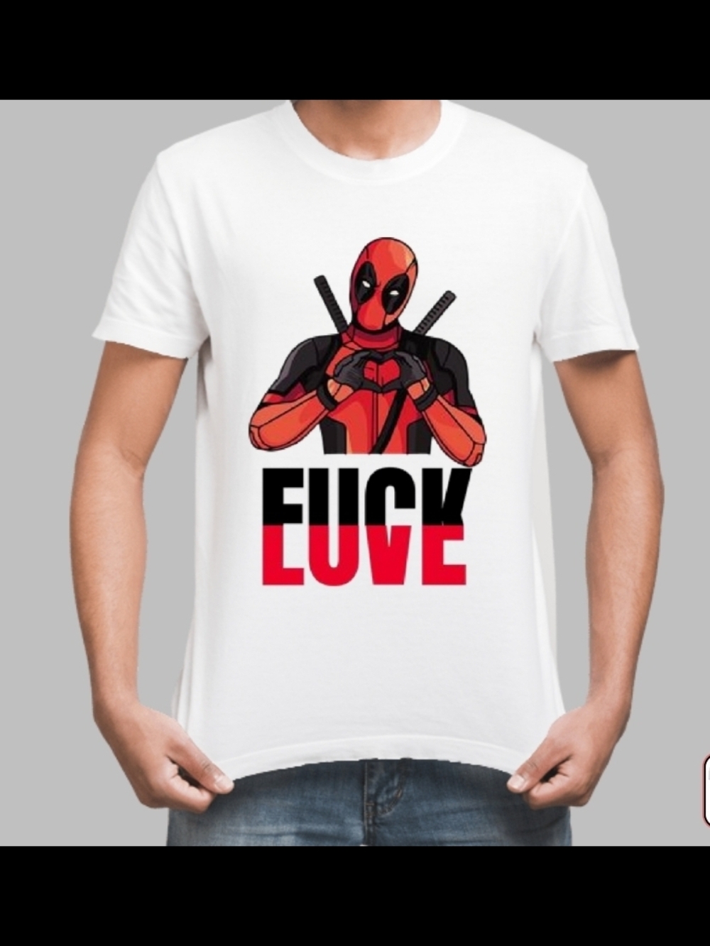 Deadpool Graphic Unisex T‑Shirt - Red/Black Print